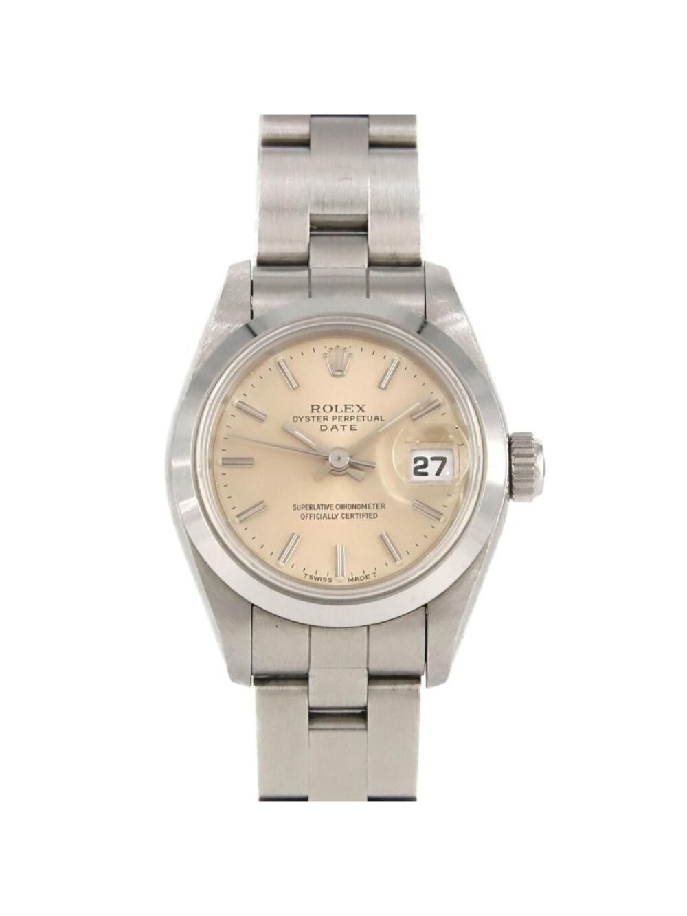 Rolex Oyster Perpetual Date SS Automatic Winding S Number Watch